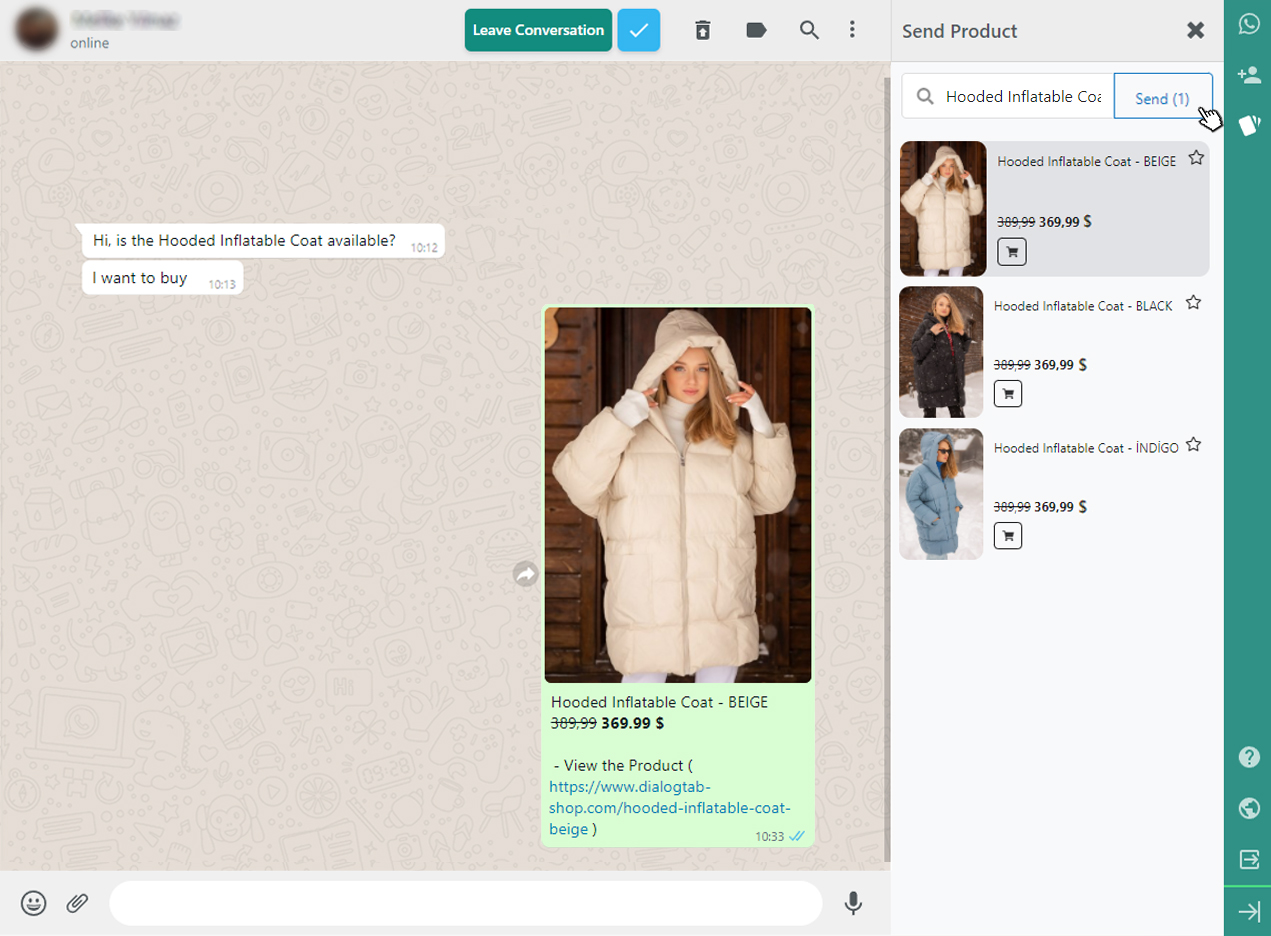 WhatsApp'ta Ürün Arama